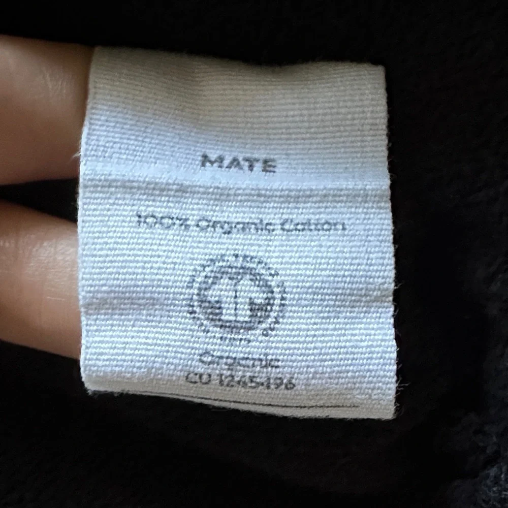 MATE the Label Organic Fleece Zip Cropped Hoodie - Picture 8 of 12